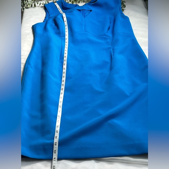 Black Label by Evan Picone Sheath Dress Peacock Blue Size 10 - Picture 6 of 8